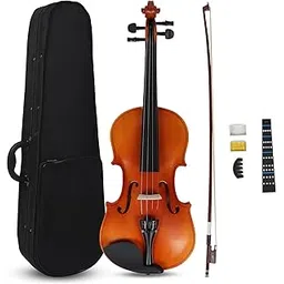PERLMAN Classic Full Size Violin With 1 Brazil Wood Bow, Rosin, Hard Case, 1 Fingerboard Sticker, 1 Violin Mute (PM 40) (4/4)-picture-11