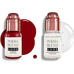 Perma Blend Pigments Luxe Professional Lip Color for Permanent Makeup (Cranberry 15ml), Bottle and PermaBlend Pigments Luxe Thin Shading Solution 15ml-picture-54