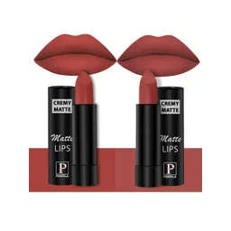 PERPAA 2 Creamy Long Lasting Bullet Matte Lipstick - 3.5gmEach-Red bloom55-Rust Orange73-picture-21