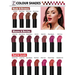 PERPAA Creamy Matte Set Of 2 Long Lasting Bullet Lipstick - Red Bloom 55-Cherry Maroon 95 image 4