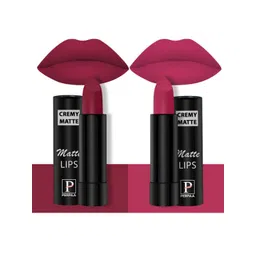 PERPAA Creamy Matte Set Of 2 Long Stay Intense Lipstick - Candy Pink 87-Strawberry Pink 92-picture-24