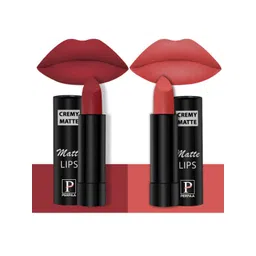 PERPAA Creamy Matte Set Of 2 Long Stay Intense Lipstick - Crimson Red 86 -Velvet Orange 93-picture-15