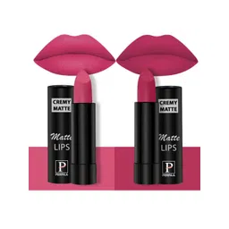 PERPAA Creamy Matte Set Of 2 Long Stay Intense Lipstick - Pink Fusion 60-Strawberry Pink 9-picture-25