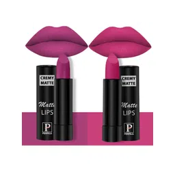 PERPAA Creamy Matte Set Of 2 Long Stay Intense Lipstick - Rose Magenta 58 - Pink Fusion 71-picture-36