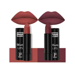 PERPAA Creamy Matte Set Of 2 Long Stay Intense Lipstick - Rust Orange 73 - Tan Red 80-picture-32