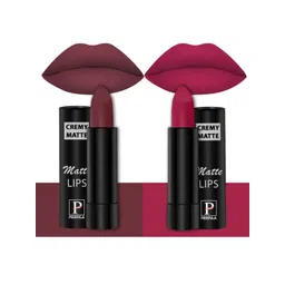PERPAA Creamy Matte Set Of 2 Long Stay Intense Lipstick - Tan Red 80 - Ruby Magenta 84-picture-38