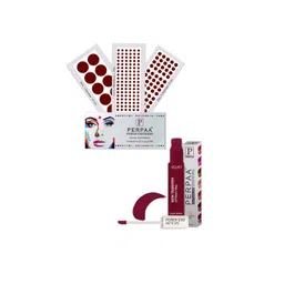 PERPAA Power Stay Non Transfer Lipstick-09 & Set of 3 Premium Maroon Bindis-Size 7.5,01,05-picture-40