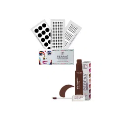 PERPAA Power Stay Non Transfer Lipstick-16 & Set of 3 Premium Black Bindis- Size 7.5,02,10-picture-29