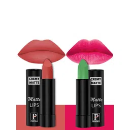 PERPAA Set of 2 Cremy Matte Long Lasting Lipsticks 3.5g Each - Natural Pink + Light Orange-picture-24