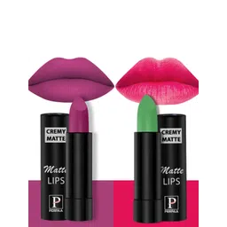PERPAA Set of 2 Cremy Matte Long Lasting Lipsticks 3.5g Each - Natural Pink + Magenta-picture-20