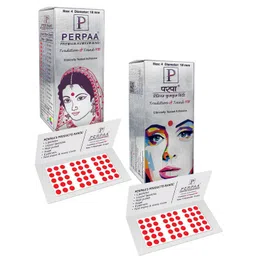 PERPAA Set of 2 Red Velvet Kumkum Bindi Box with 15 Flaps Each - Size 04-image-1