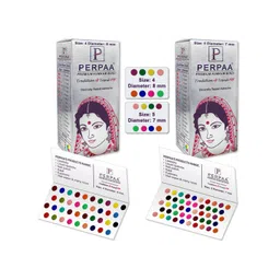 PERPAA Set of 2 Red Velvet Kumkum Bindi Box with 15 Flaps Each - Size 04 & 05-image-22