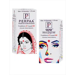 PERPAA Set of 2 Red Velvet Kumkum Bindi Box with 15 Flaps Each - Size 10-image-0