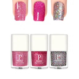 PERPAA Set Of 3 Glitter Light Reflective Flashing Sparkly Gel Nail Polish - 5ml Each-picture-28