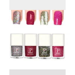 PERPAA Set Of 4 Glitter Light Reflective UV Gel Sparkly Nail Polish - 5ml Each-picture-35