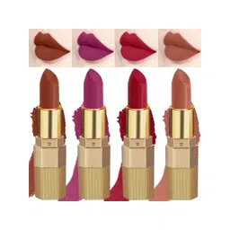 PERPAA Set of 4 Xpression Weightless Matte Long-Lasting Waterproof Lipsticks 3.5 g Each - Innocent Nude 306 - Rust Brown 301 - Magenta 302 - Apple Red 303-picture-10