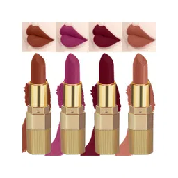 PERPAA Set of 4 Xpression Weightless Matte Long-Lasting Waterproof Lipsticks 3.5 g Each - Innocent Nude 306 - Rust Brown 301 - Magenta 302 - Bold Maroon 307-picture-18