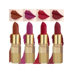 PERPAA Set of 4 Xpression Weightless Matte Long-Lasting Waterproof Lipsticks 3.5 g Each - Rust Brown 301 - Magenta 302 - Apple Red 303 - Maroon 304-picture-34