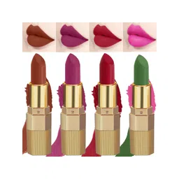 PERPAA Set of 4 Xpression Weightless Matte Long-Lasting Waterproof Lipsticks 3.5 g Each - Rust Brown 301 - Magenta 302 - Apple Red 303 - Natural Pink 305-picture-14