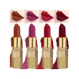 PERPAA Set of 4 Xpression Weightless Matte Long-Lasting Waterproof Lipsticks 3.5 g Each - Rust Brown 307 - Magenta 301 - Apple Red 302 - Maroon 303-picture-16