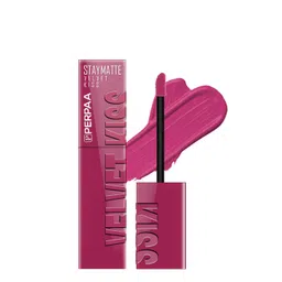PERPAA Velvet Kiss Matte Waterproof Non-Transfer Liquid Lipsticks- 3.5 ml - Dark Pink image 1