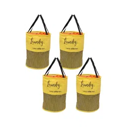 Perpetual Yellow  4 Pieces Waterproof Foldable Laundry Bags 45L-picture-39