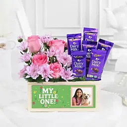Personalised Daughters Day Floral n Chocolate Gift Set image 1
