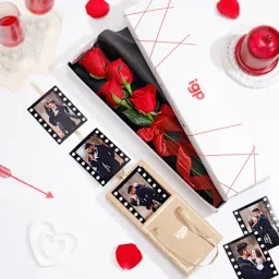 Personalized Popup Box And Roses Valentine's Day Combo-picture-31