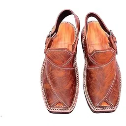 Peshawari Sandal Double Sole Kaptan for Men - Brown Timber-picture-15