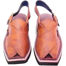 Peshawari Sandal Kaptan for Men - Brown Timber-picture-10