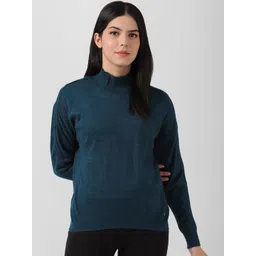 Peter England Casuals High Neck Acrylic Pullover Sweater-picture-11