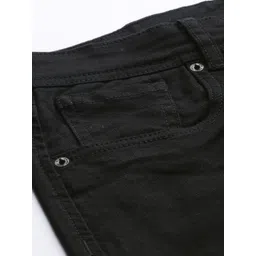 Peter England Casuals Men Black Slim Fit Mid-Rise Clean Look Stretchable Jeans image 5