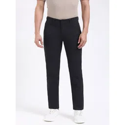 Peter England Casuals Men Checked Super Slim Fit Trousers-picture-34
