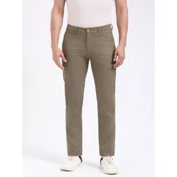 Peter England Casuals Men Checked Super Slim Fit Trousers-picture-38