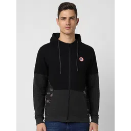 Peter England Casuals Men Colourblocked Hooded Sweatshirt-picture-17