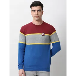 Peter England Casuals Men Colourblocked Sweatshirt-picture-42