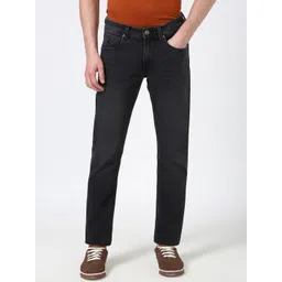 Peter England Casuals Men Cotton Clean Look Crinkle Tapered Fit Mid-Rise Jeans-picture-10