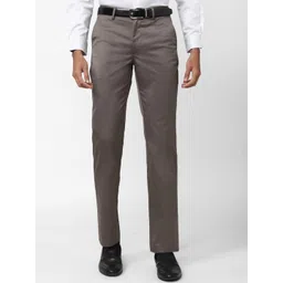 Peter England Casuals Men Grey Slim Fit Trousers-picture-10