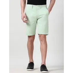 Peter England Casuals Men Mid Rise Slim Fit Chinos Shorts-picture-15