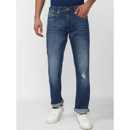 Peter England Casuals Men Mildly Distressed Light Fade Stretchable Jeans-picture-26