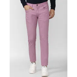 Peter England Casuals Men Purple Slim Fit Chinos Trouser-picture-20