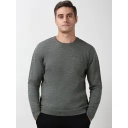 Peter England Casuals Men Round Neck Long Sleeves Pullover Sweaters-picture-35