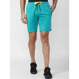 Peter England Casuals Men Sea Green Solid Slim Fit Sport Shorts-picture-14