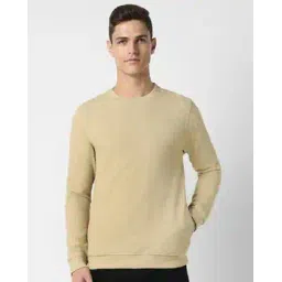 peter england casuals Men Slim Fit Crew-Neck Sweatshirt with Insert Pockets-picture-13