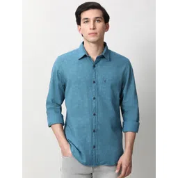 Peter England Casuals Men Slim Fit Floral Printed Spread Collar Pure Cotton Casual Shirt-picture-40