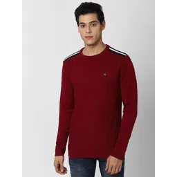 Peter England Casuals Men Solid Maroon Pullover-picture-37
