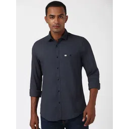 Peter England Casuals Men Solid Slim Fit Opaque Casual Shirt-picture-24