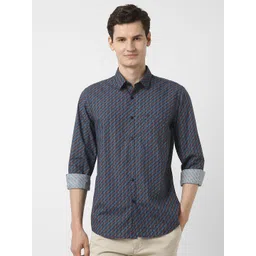 Peter England Casuals Men Spread Collar Abstract Printed Cotton Casual Shirt-picture-43