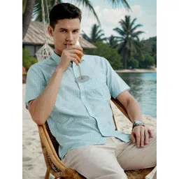 Peter England Casuals Men Spread Collar Floral Printed Cotton Casual Shirt-picture-35