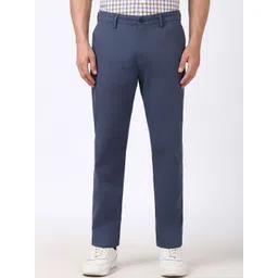 Peter England Casuals Men Super Slim Fit Cotton Solid Trousers-picture-42